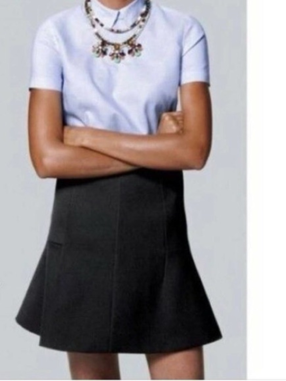 J. Crew - Like New - Black Fit & Flare A Line Mini Skirt - Size 4